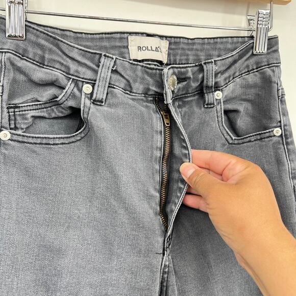Rolla's Eastcoast Flare Jeans Gray High Waisted Women's 25 - Picture 4 of 7